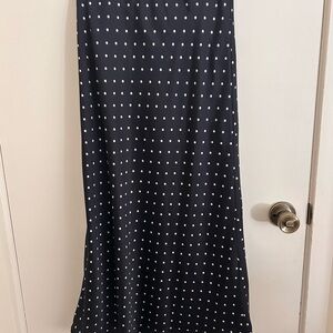 Ann Taylor Navy Polka Dot Maxi Skirt